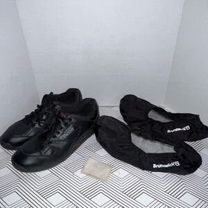 Dexter Mens Bowling Shoes Sz 9‎ 2W Ricky II Black Brunswick Reusable Shoe Shield